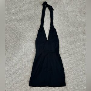 Abercrombie & Fitch Women’s Halter-neck Black Mini Dress in Size Small